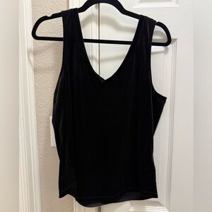 Another Love Classic Black Velvet Tank Top